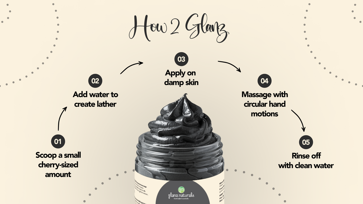 Charcoal Fluffy Whipped Cream Soap |50 gm