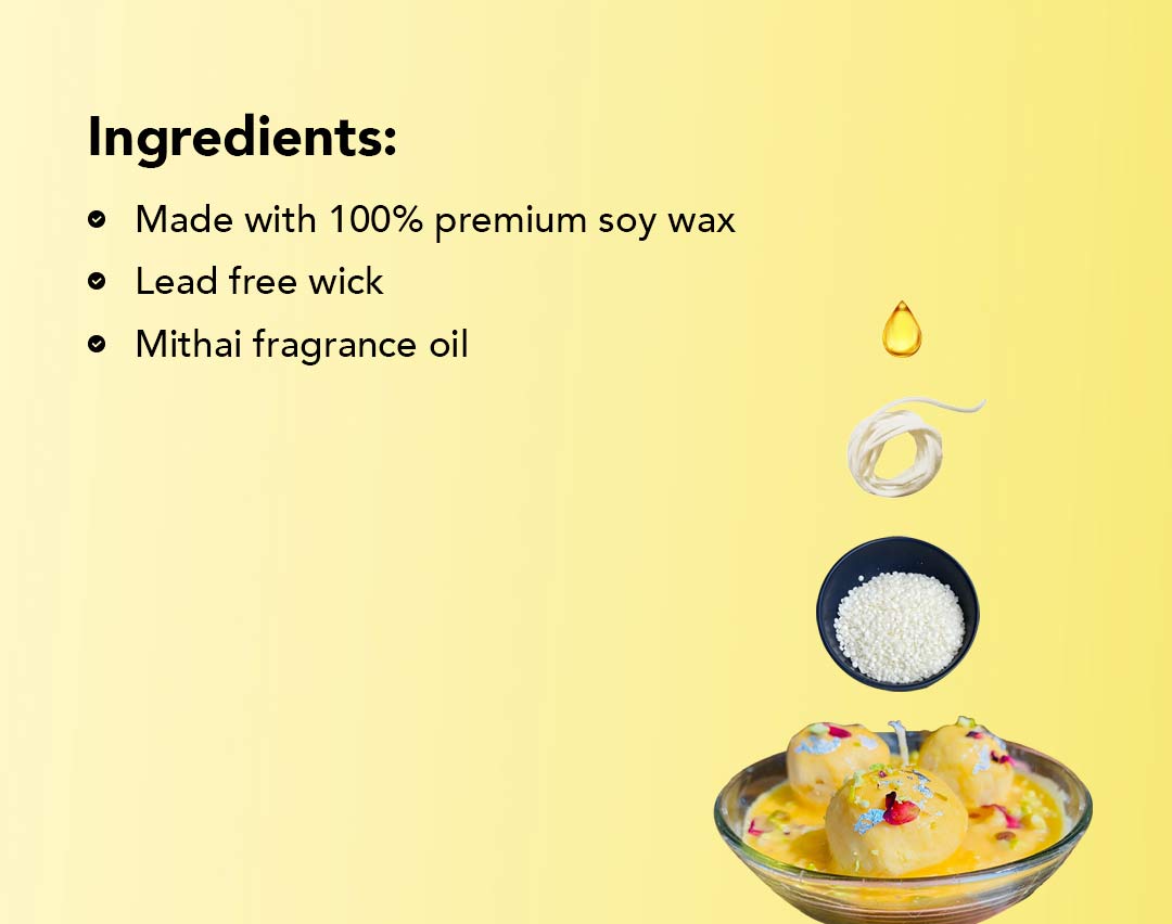 Festive Rasmalai sweet candle (6 PCS)