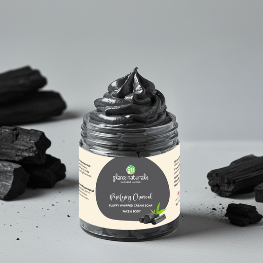 Charcoal Fluffy Whipped Cream Soap |50 gm