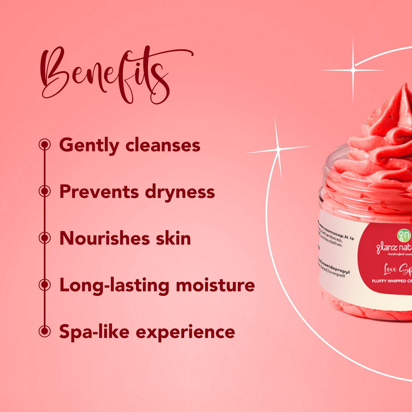 Love spell Fluffy Whipped Cream Soap