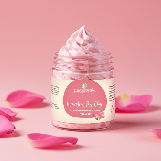 Natural Rose Fluffy Whipped Cream Soap – Gentle Cleansing & Hydration for Face & Body | 50g