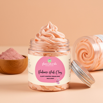 French Pink Clay Fluffy  Whipped Cream Soap