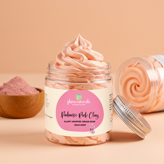 French Pink Clay Fluffy  Whipped Cream Soap
