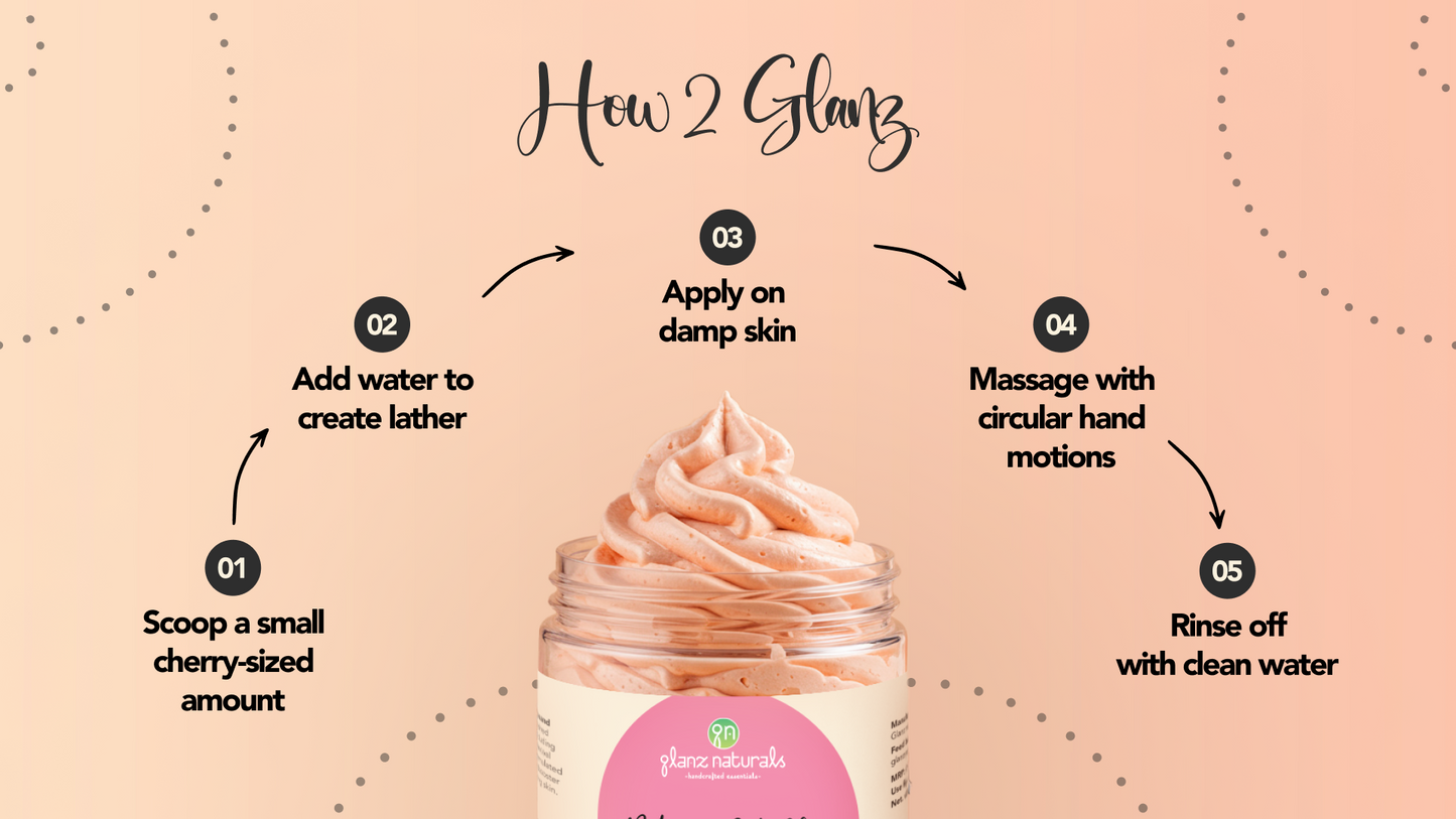 French Pink Clay Fluffy  Whipped Cream Soap